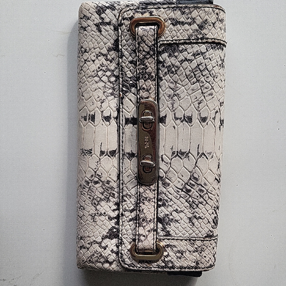 Coach Swagger Snakeskin Wallet